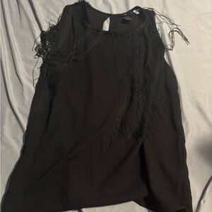 H&M Black Fringe Sleeveless Camisole